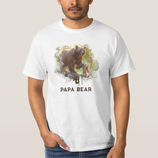 *~* PAPA BEER Cub Art Vaderdag Gift AP86 T-shirt (Voorkant)