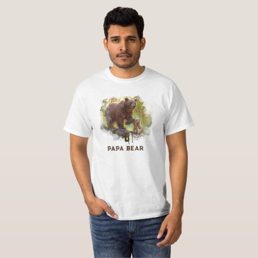 *~* PAPA BEER Cub Art Vaderdag Gift AP86 T-shirt (Voorkant volledig)