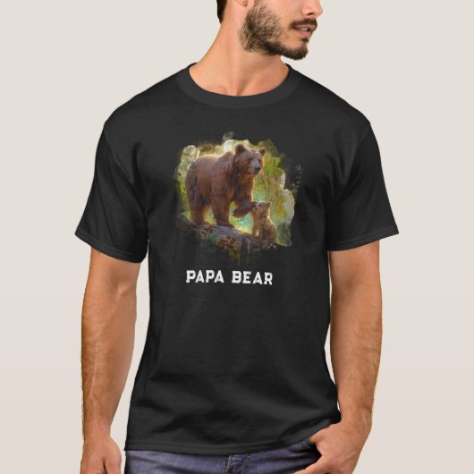*~* PAPA BEER Cub Vaderdag Gift AP86 Art T-shirt (Voorkant)