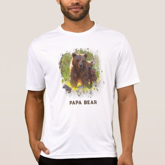 *~* PAPA BEER Cubs Vaderdag Gift AP86 Artsy T-shirt (Voorkant)