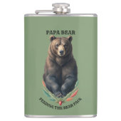 Papa Beer Custom RVS Hip Flask Heupfles (Voorkant)