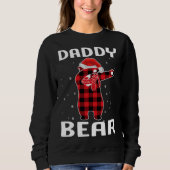 Papa Beer Dabbing Kerstmis pyjama met kerstmuts Trui (Voorkant)