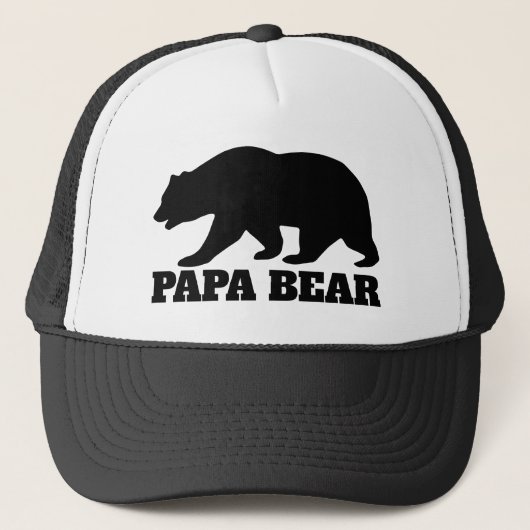 Papa beer, dief silhouette, hoed voor mannen trucker pet (Voorkant)
