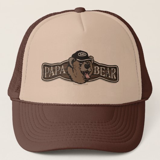 Papa Beer Draag Logo Trucker Pet (Voorkant)