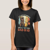 Papa Beer Drink bier - Stop met naar mijn vader B  T-shirt (Voorkant)