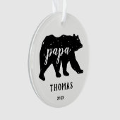 Papa Beer Familie Moderne Kerst Ornamente Ornament (voorkant)