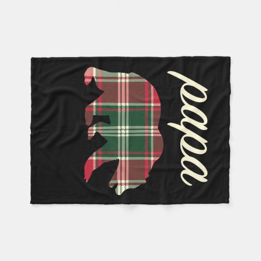 Papa Beer Fleece Deken (Voorkant (Horizontaal))