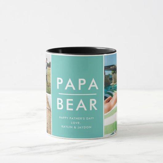 Papa Beer Foto Mok | Vaderdag cadeau (Midden)
