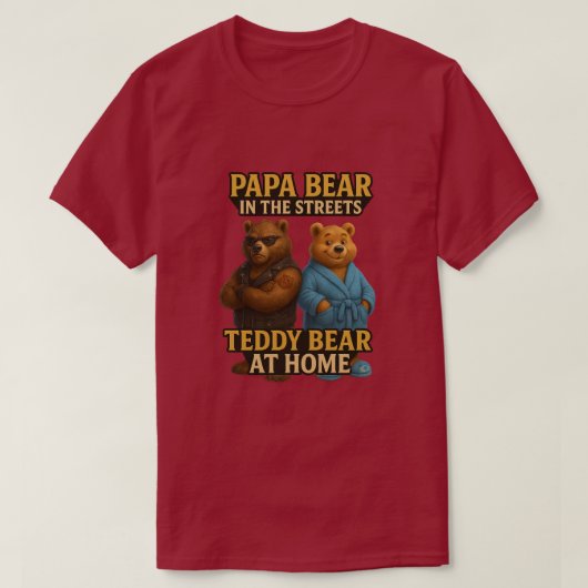 Papa Beer Funny Split Dad Beer T-shirt (Design voorkant)