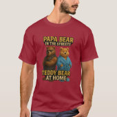 Papa Beer Funny Split Dad Beer T-shirt (Voorkant)