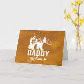 Papa Beer Gevouwen Wenskaart Kaart (Gele Bloem)