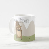 Papa Beer Gift Mok, Vaderdag of geboorte papa Koffiemok (Voorkant links)