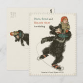 Papa Beer & Golden Hair skating CC0715 Fairytale Briefkaart (Voorkant / Achterkant)