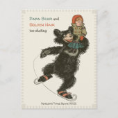 Papa Beer & Golden Hair skating CC0715 Fairytale Briefkaart (Voorkant)