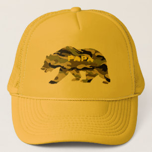 papa beer grappige camo trucker pet