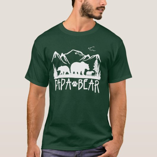 Papa-Beer - Grote buitenste Thirt (voor donkere kl T-shirt (Voorkant)