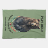 Papa Beer Handdoek met Rustieke Keuken Sfeer (Horizontaal)