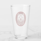 Papa Beer, Handgetekende Illustratie Glas (Achterkant)
