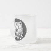 Papa-Beer, handtekening illustratie Matglas Koffiemok (Voorkant links)