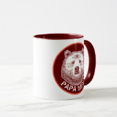 Papa-Beer, handtekening illustratie Mok (Voorkant rechts)