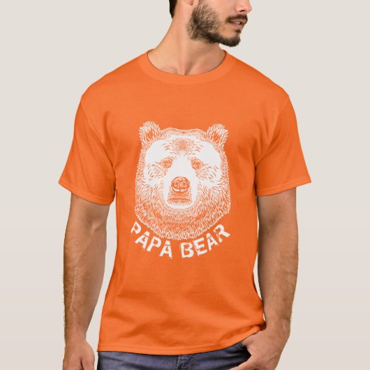 Papa-Beer, handtekening illustratie T-shirt (Voorkant)