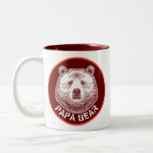 Papa-Beer, handtekening illustratie Tweekleurige Koffiemok (Links)