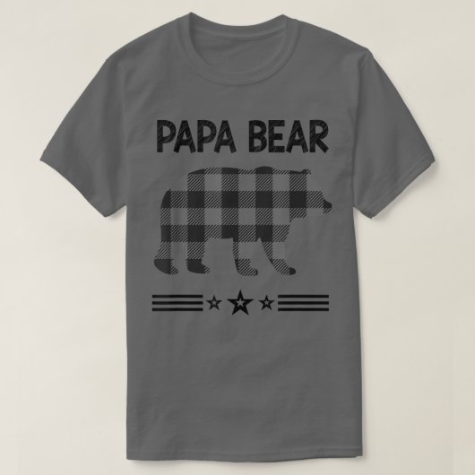 Papa-Beer in zwart-wit Beer T-shirt (Design voorkant)