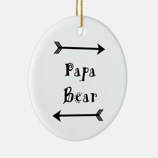Papa Beer Keramisch Ornament (Rechts)