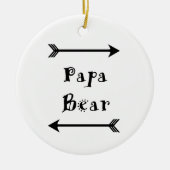 Papa Beer Keramisch Ornament (Voorkant)