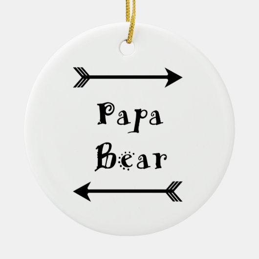 Papa Beer Keramisch Ornament (Voorkant)
