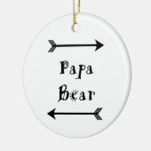 Papa Beer Keramisch Ornament (Links)
