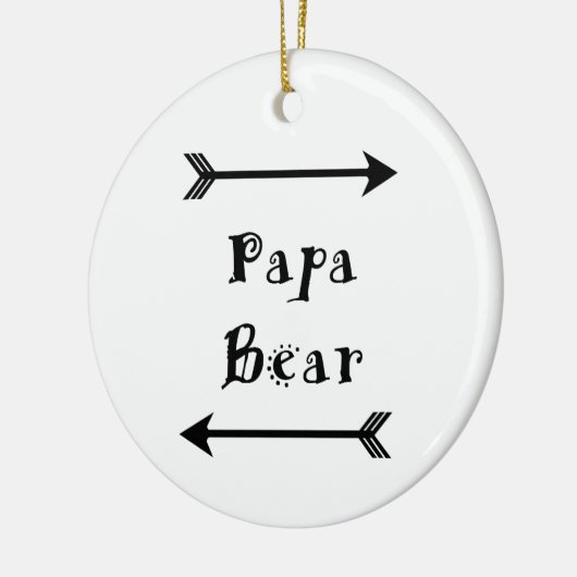 Papa Beer Keramisch Ornament (Links)
