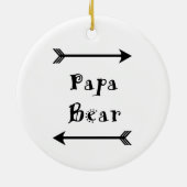 Papa Beer Keramisch Ornament (Achterkant)