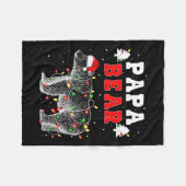 Papa Beer kerstkerstkerstkerstkerstfamilie die met Fleece Deken (Voorkant (Horizontaal))