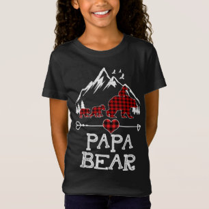 Papa Beer Kerstmis Pajama Red Pset Buffalo Desig T-shirt