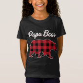 Papa Beer Kerstmis Pajama Red Pset Buffalo Famil T-shirt (Voorkant)