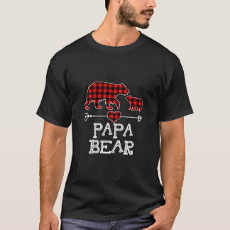 Papa Beer Kerstmis Pajama Red Pset Buffalo Famil T-shirt