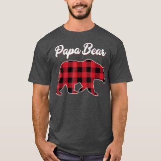 Papa Beer Kerstmis Pajama Red Pset Buffalo Famil T-shirt