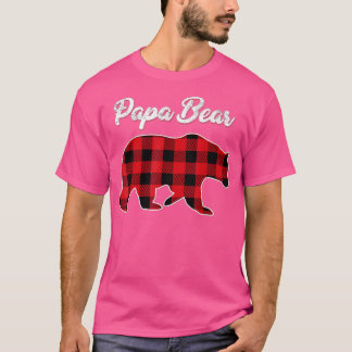 Papa Beer Kerstmis Pajama Red Pset Buffalo Famil T-shirt