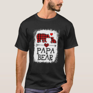 Papa Beer Kerstmis Pajama Red Pset Buffalo Famil T-shirt