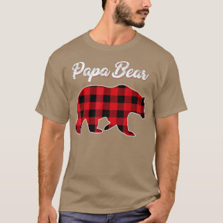 Papa Beer Kerstmis Pajama Red Pset Buffalo Famil T-shirt