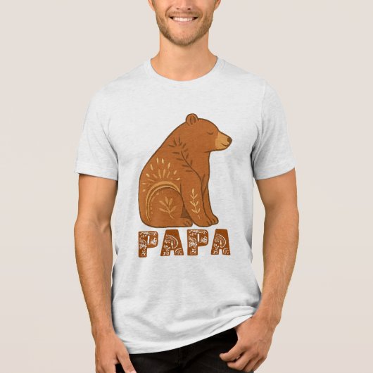 Papa Beer Klassieke Boho T-Shirt (Voorkant)