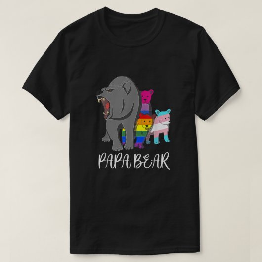 Papa Beer LGBT Gay Trans Bisexual Pride Support LG T-shirt (Design voorkant)