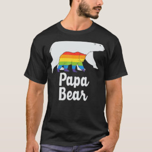 Papa Beer lgbt pride gay regenboog trots vader vad T-shirt