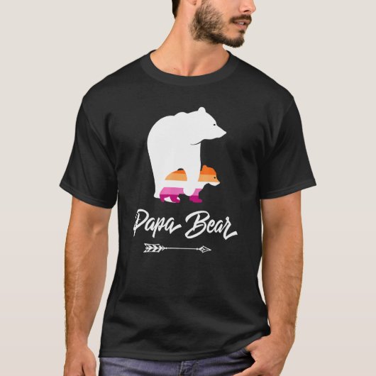 Papa Beer LHBT Straight Ally Lesbisch T-shirt (Voorkant)