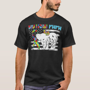 Papa Beer Matching Familie Autisme Bewustzijn T-shirt