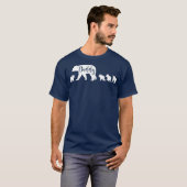 Papa Beer met vier Cubaanse vader Papa Gift T-shirt (Voorkant volledig)