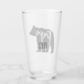 Papa Beer op maat Glas (Achterkant)