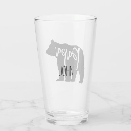 Papa Beer op maat Glas (Achterkant)