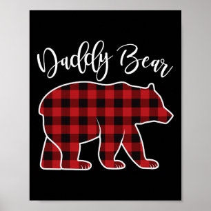 Papa Beer Pajama Red Buffalo Xmas familie Chri Poster
